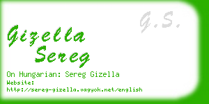 gizella sereg business card